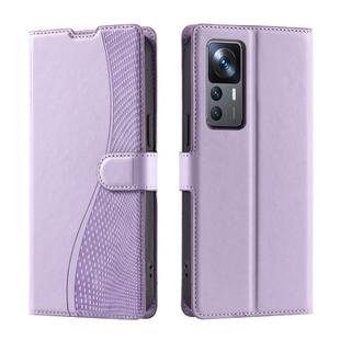 For Xiaomi 12T / 12T Pro Voltage Ultra-thin Dot Leather Phone Case(Purple)