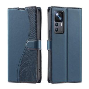 For Xiaomi 12T / 12T Pro Voltage Ultra-thin Dot Leather Phone Case(Blue)