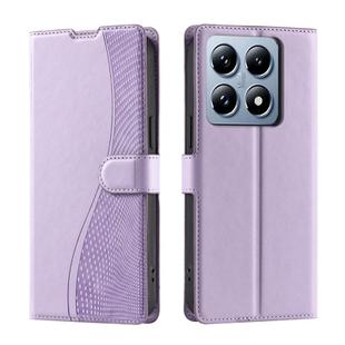 For Xiaomi 14T Voltage Ultra-thin Dot Leather Phone Case(Purple)