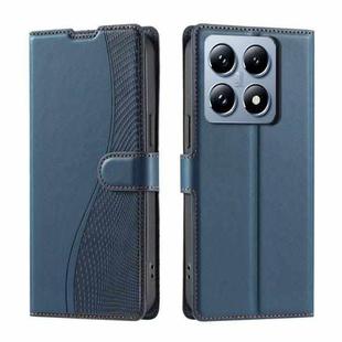 For Xiaomi 14T Voltage Ultra-thin Dot Leather Phone Case(Blue)