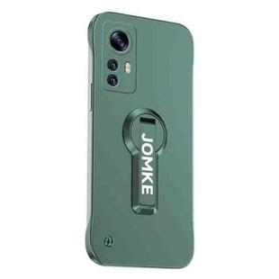 For Xiaomi 12 Baking Varnish 360 Rotate Holder No Frame PC Phone Case(Green)