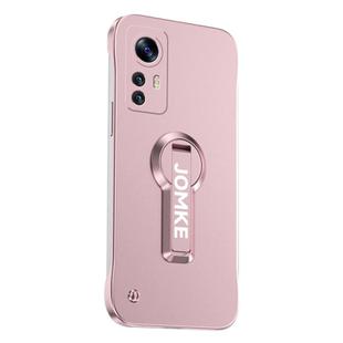 For Xiaomi 12 Baking Varnish 360 Rotate Holder No Frame PC Phone Case(Pink)