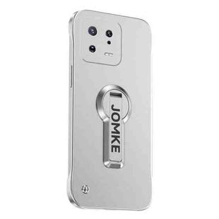 For Xiaomi 13 Baking Varnish 360 Rotate Holder No Frame PC Phone Case(Silver)
