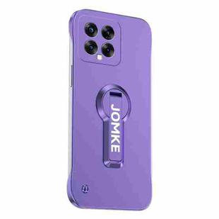 For Xiaomi 14 Baking Varnish 360 Rotate Holder No Frame PC Phone Case(Purple)