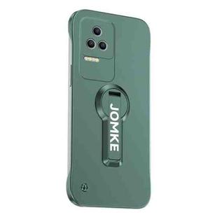 For Redmi K50 Pro Baking Varnish 360 Rotate Holder No Frame PC Phone Case(Green)