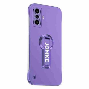 For Redmi K50 Gaming Baking Varnish 360 Rotate Holder No Frame PC Phone Case(Purple)