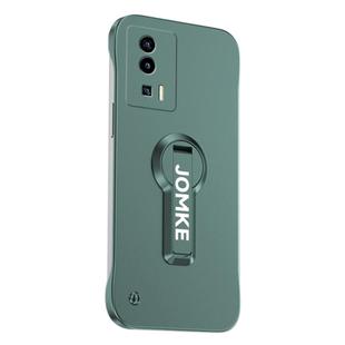 For Redmi K60 Pro Baking Varnish 360 Rotate Holder No Frame PC Phone Case(Green)