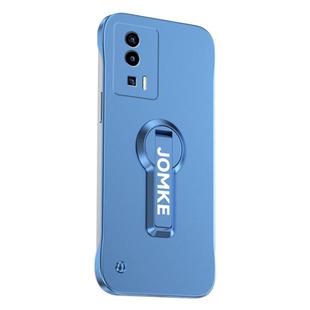 For Redmi K60 Pro Baking Varnish 360 Rotate Holder No Frame PC Phone Case(Blue)