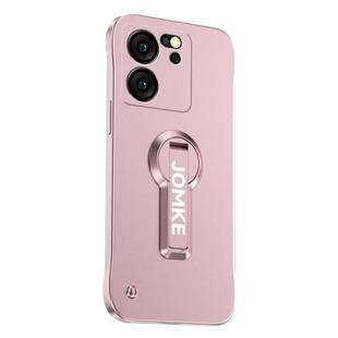 For Redmi K60 Ultra Baking Varnish 360 Rotate Holder No Frame PC Phone Case(Pink)