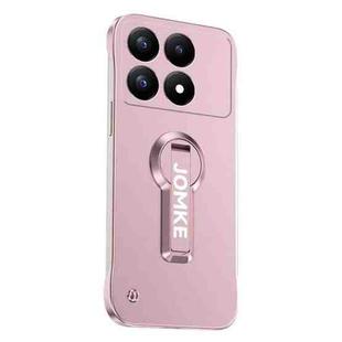 For Redmi K70 Baking Varnish 360 Rotate Holder No Frame PC Phone Case(Pink)