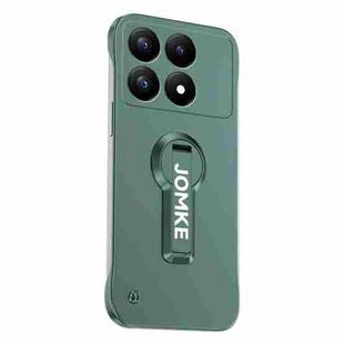 For Redmi K70E Baking Varnish 360 Rotate Holder No Frame PC Phone Case(Green)