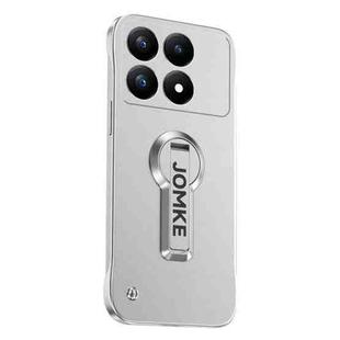 For Redmi K70E Baking Varnish 360 Rotate Holder No Frame PC Phone Case(Silver)
