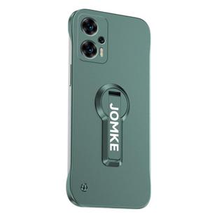 For Redmi Note 11T Pro Baking Varnish 360 Rotate Holder No Frame PC Phone Case(Green)