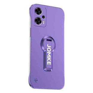 For Redmi Note 11T Pro Baking Varnish 360 Rotate Holder No Frame PC Phone Case(Purple)