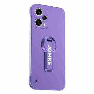 For Redmi Note 12 Turbo Baking Varnish 360 Rotate Holder No Frame PC Phone Case(Purple)