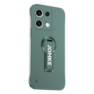 For Redmi Note 13 Pro Baking Varnish 360 Rotate Holder No Frame PC Phone Case(Green)