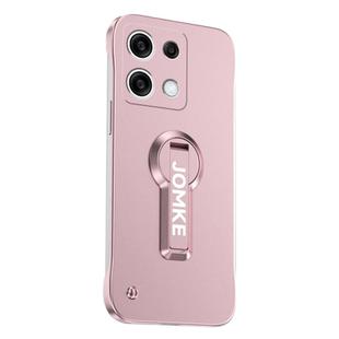 For Redmi Note 13 Pro Baking Varnish 360 Rotate Holder No Frame PC Phone Case(Pink)