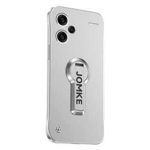 For Redmi Note 13 Pro+ Baking Varnish 360 Rotate Holder No Frame PC Phone Case(Silver)