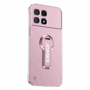 For Redmi K70 Ultra Baking Varnish 360 Rotate Holder No Frame PC Phone Case(Pink)