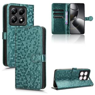 For Xiaomi 14T Pro Honeycomb Dot Texture Leather Phone Case(Green)