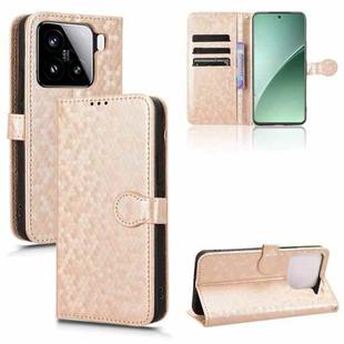 For Xiaomi 15 Honeycomb Dot Texture Leather Phone Case(Gold)