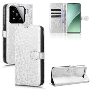 For Xiaomi 15 Honeycomb Dot Texture Leather Phone Case(Silver)