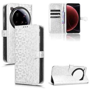 For Xiaomi 15 Ultra Honeycomb Dot Texture Leather Phone Case(Silver)