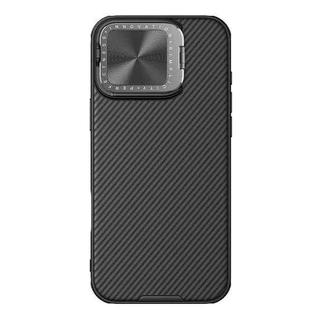 For iPhone 16 Pro Max NILLKIN Black Mirror Prop CD Texture Mirror Phone Case(Black)