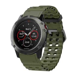 For Garmin 26mm Ocean Quick Release Silicone Watch Band(Army Green)