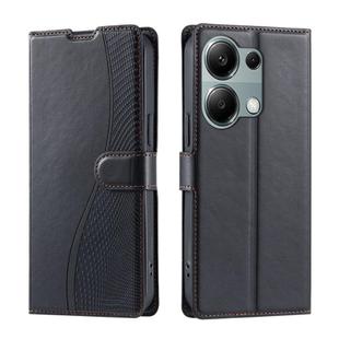 For Redmi Note 13 Pro 4G Global Voltage Ultra-thin Dot Leather Phone Case(Black)