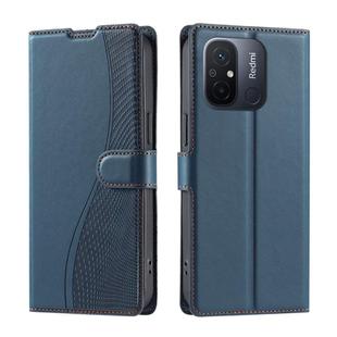 For Redmi 11A 4G Global Voltage Ultra-thin Dot Leather Phone Case(Blue)