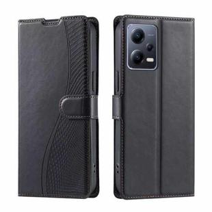 For Redmi Note 12 5G Global Voltage Ultra-thin Dot Leather Phone Case(Black)