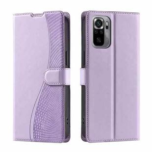 For Redmi Note 10 4G Global Voltage Ultra-thin Dot Leather Phone Case(Purple)