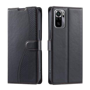 For Redmi Note 10 4G Global Voltage Ultra-thin Dot Leather Phone Case(Black)