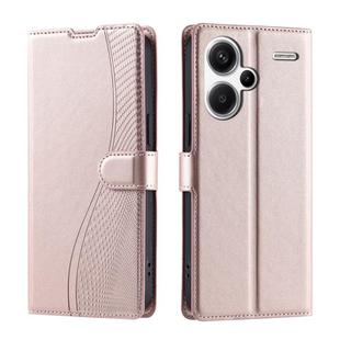 For Redmi Note 13 Pro+ 5G Voltage Ultra-thin Dot Leather Phone Case(Rose Gold)