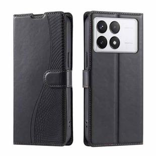 For Redmi K70 Voltage Ultra-thin Dot Leather Phone Case(Black)