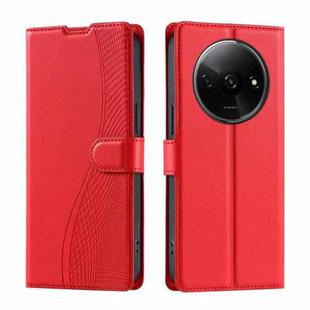 For Redmi A3 4G Global Voltage Ultra-thin Dot Leather Phone Case(Red)