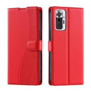 For Redmi Note 10 Pro 4G Global Voltage Ultra-thin Dot Leather Phone Case(Red)