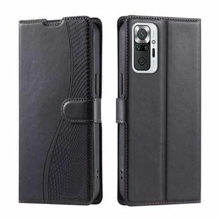 For Redmi Note 10 Pro 4G Global Voltage Ultra-thin Dot Leather Phone Case(Black)