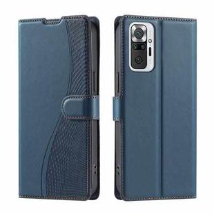 For Redmi Note 10 Pro 4G Global Voltage Ultra-thin Dot Leather Phone Case(Blue)