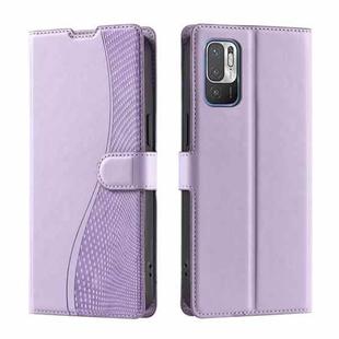 For Redmi Note 10 5G / 10T 5G Voltage Ultra-thin Dot Leather Phone Case(Purple)