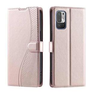 For Redmi Note 10 5G / 10T 5G Voltage Ultra-thin Dot Leather Phone Case(Rose Gold)