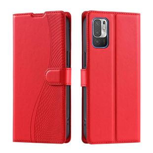 For Redmi Note 10 5G / 10T 5G Voltage Ultra-thin Dot Leather Phone Case(Red)