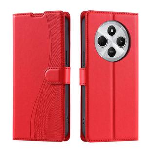 For Redmi 14C 4G / 14R 5G Global Voltage Ultra-thin Dot Leather Phone Case(Red)