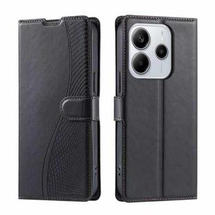 For Redmi Note 14 4G 163.25mm Voltage Ultra-thin Dot Leather Phone Case(Black)