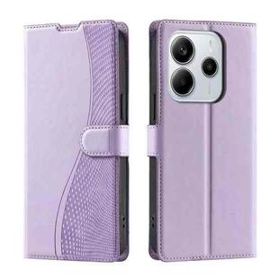 For Redmi Note 14 Pro 4G Global Voltage Ultra-thin Dot Leather Phone Case(Purple)