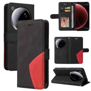 For Xiaomi 15 Ultra 5G Global Dual-color Splicing Flip Leather Phone Case(Black)