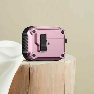 For AirPods 4 Eagle Shockproof Earphone Protective Case with Switch(Pink)