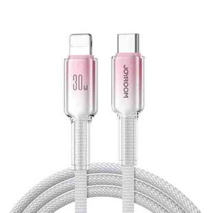 JOYROOM S-A42 Crystal Clear Series Fast Charging Data Cable, Type-C to 8 Pin Cable, Length: 1.2m(White)