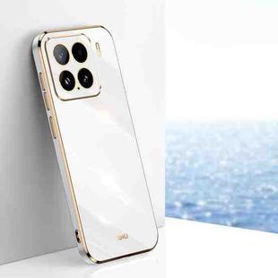 For Xiaomi 15 XINLI Straight Edge 6D Electroplate TPU Phone Case(White)